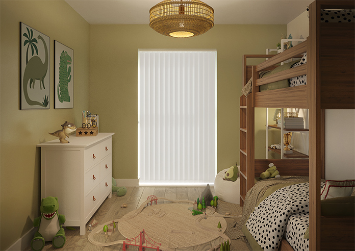 Shimmer (Blackout), Crystal White - Vertical Blind - Image 9